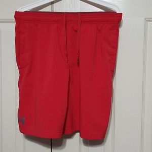 Under armour red running shorts small